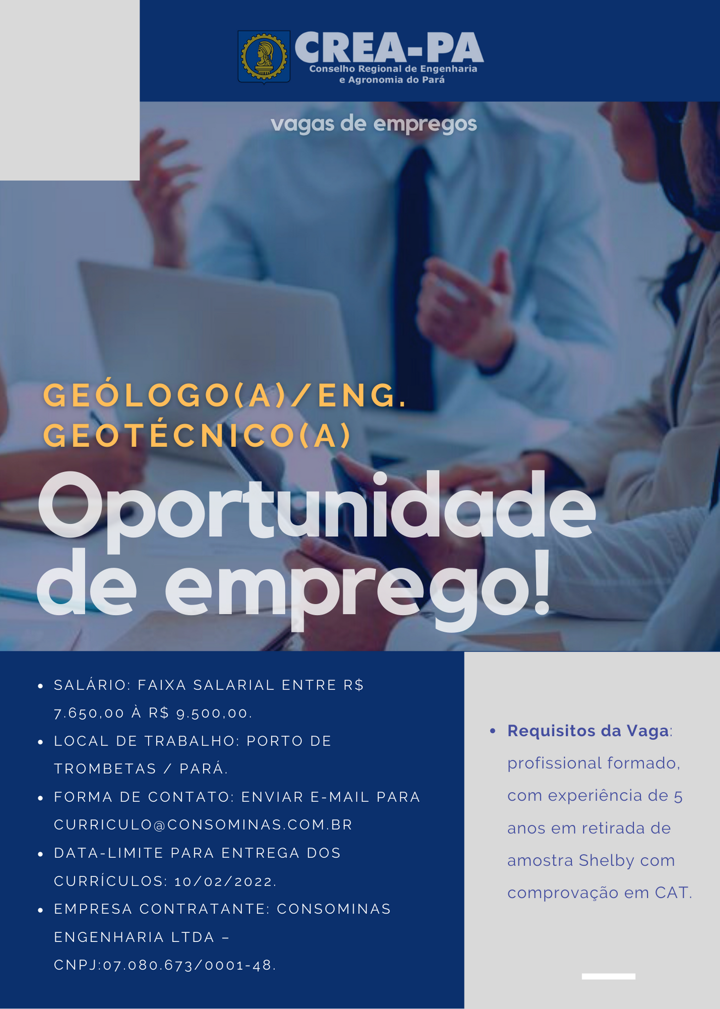 vaga emprego comunicadoVALENDO